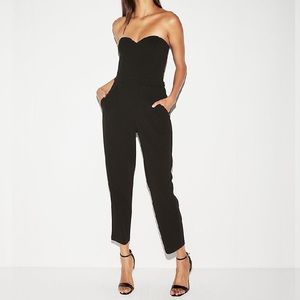Express strapless sweetheart neck jumpsuit blk, 12